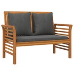 vidaXL Salon de jardin avec coussins 5 Pièces Bois d'acacia solide