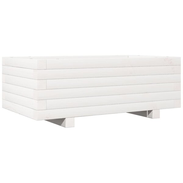 vidaXL Jardinière blanc 70x40x26 5 cm bois de pin massif