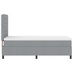 vidaXL Lit à ressorts avec matelas et lumière LED gris clair 100 x 200 cm en tissu