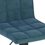 vidaXL Tabouret de bar Bleu Velours
