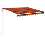 vidaXL Auvent rétractable automatique 300x250 cm Orange et marron