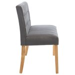 vidaXL Banc 140 cm Gris Velours