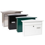 Boîte aux Lettres en Acier  Deco E5703  Fond Étroit  Anti-pluie  Vert