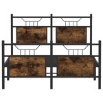 vidaXL Cadre de lit sans matelas chêne fumé 120x200 cm bois ingénierie