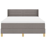 vidaXL Lit à ressorts avec matelas Taupe 200 x 140 cm tissu