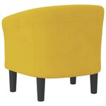 vidaXL Fauteuil cabriolet jaune velours