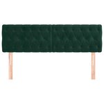 vidaXL Têtes de lit 2 Pièces Vert foncé 80x7x78/88 cm Velours