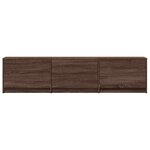 vidaXL Meuble TV avec LED avec LED Chêne brun 165 x 34 x 40 cm