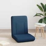 vidaXL Fauteuil de sol ajustable Bleu Tissu