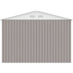 Abri de jardin en métal 7 06 m² - 277 x 255 x 202 cm - Kit d'ancrage inclus - Taupe