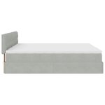 VidaXL Cadre de lit ottoman et matelas gris clair 160x200cm velours