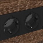 vidaXL Table de nuit avec station de chargement 2 Pièces Chêne brun