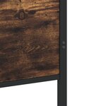 vidaXL Cadre de lit en métal sans matelas chêne fumé 140x200 cm