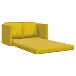vidaXL Canapé-lit 2 en 1 jaune foncé 122x204x55 cm velours