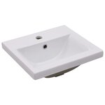 vidaXL Ensemble de meubles de salle de bain Blanc Aggloméré