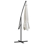 vidaXL Parasol de jardin en porte-à-faux 3 5 m blanc sable
