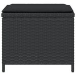 vidaXL Tabourets de jardin avec coussins 4 Pièces noir 40x40x35 cm rotin