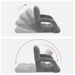 vidaXL Fauteuil de sol ajustable Gris foncé Velours