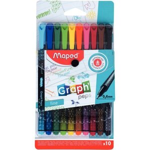Pochette de 10 feutres Maped Graph'Peps