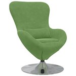 Fauteuil œuf vidaXL en velours vert clair