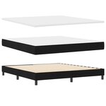 vidaXL Lit à ressorts avec matelas avec LED Noir 180 x 200 cm tissu