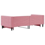 vidaXL Lit de jour avec lit gigogne rose 90x200 cm velours
