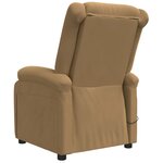 vidaXL Fauteuil inclinable électrique Marron Velours