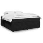 vidaXL Sommier à lattes de lit avec matelas Noir 180x200 cm Velours