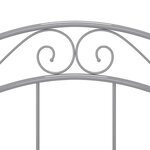 vidaXL Cadre de lit sans matelas gris métal 100x200 cm