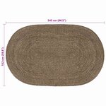 vidaXL Tapis de surface Noir 152 x 245 cm Jute