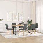 vidaXL Chaises à manger lot de 6 gris foncé tissu