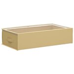 vidaXL Boîte de rangement avec fenêtre transparente 2 Pièces Crème