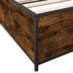 vidaXL Cadre de lit sans matelas chêne fumé 200x200 cm