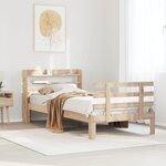 vidaXL Cadre de lit avec tête de lit sans matelas 100x200 cm