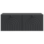 vidaXL Meuble TV mural Noir 78 5 x 41 x 30 cm Bois d'ingénierie
