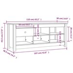 vidaXL Armoire à chaussures Blanc 110x38x45 5 cm Bois de pin massif