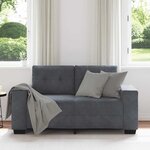 vidaXL Canapé causeuse gris foncé 120 cm velours