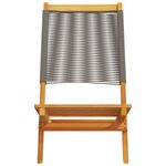 vidaXL Chaises de jardin lot de 2 gris bois d'acacia et polypropylène