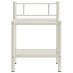 vidaXL Tables de chevet 2 Pièces Blanc et transparent Métal et verre