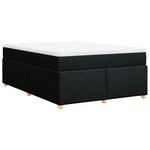 vidaXL Sommier à lattes de lit avec matelas Noir 160x200 cm Tissu