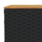 vidaXL Salon de jardin 7 Pièces avec coussins noir résine tressée