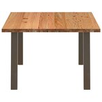 vidaXL Table à manger marron clair bois de chêne massif rectangulaire