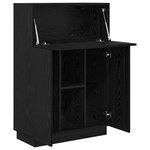 vidaXL Bureau Chêne noir 71.5 x 31.5 x 106.5 cm Bois d'ingénierie