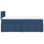 vidaXL Sommier à lattes de lit avec matelas bleu 120x190 cm tissu