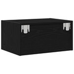 vidaXL Tables de chevet murales avec lumières LED 2 Pièces chêne noir