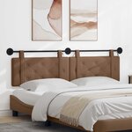 vidaXL Tête de lit suspendue Avec lumière LED Cappuccino Simili cuir