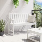 vidaXL Banc de jardin Blanc 120 cm HDPE