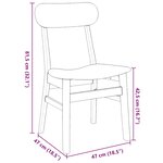 vidaXL Chaises à manger coussins 2 Pièces blanc bois massif caoutchouc