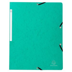 Chemise À Élastique Sans Rabat Carte Lustrée 355gm2 - A4 - Vert - X 50 - Exacompta