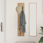vidaXL Porte-manteau mural chêne artisanal 20 x 1.5 x 100 cm